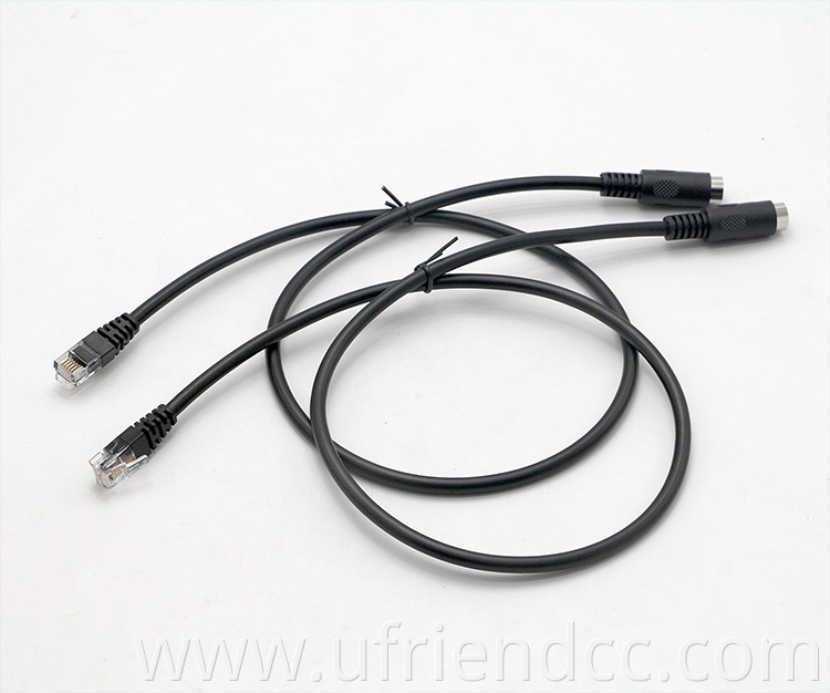 Custom Male To Female Rj45 To 8 Pin Mini Din Cable